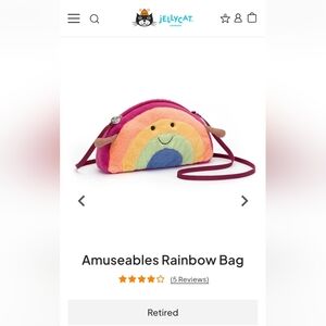 Jellycat Amuseables Rainbow Bag Brand New with official dust bag